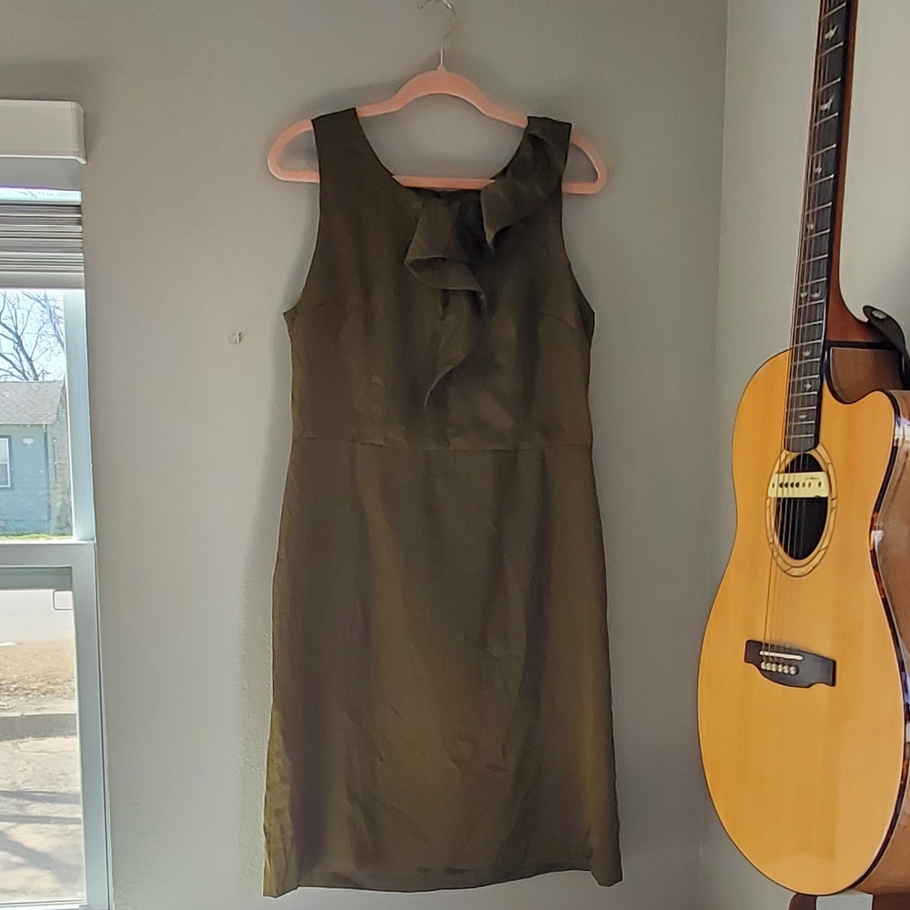 LOFT, Olive Green dress, 14